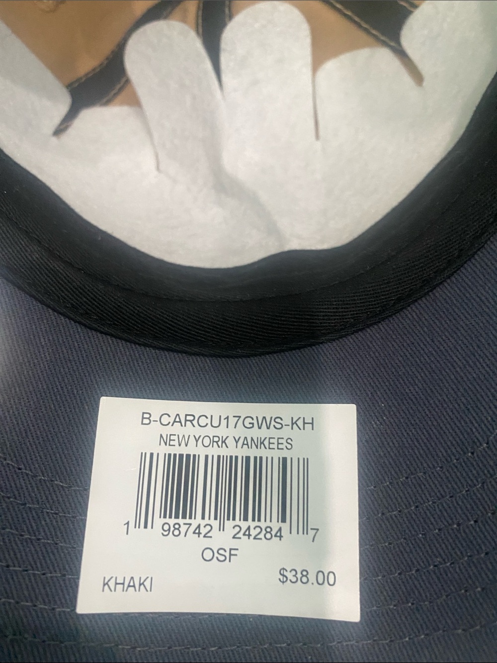 🆕⚾️47  New York Yankees Clean Up Adjustable Hat - Khaki & Navy - Picture 7 of 7
